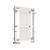 Reina Ashen Designer Radiator Towel Rail 700mm H x 490mm W - White | Thumbnail Image