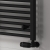 Reina Capo Straight Heated Towel Rail 1200mm H x 400mm W - Black