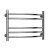 Reina Eos Curved Heated Towel Rail 430mm H x 600mm W Polished Stainless Steel