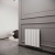 Reina Flat Double Designer Horizontal Radiator 600mm H x 588mm W White | Thumbnail Image
