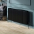 Reina Hedingham Black Horizontal Traditional 2-Column Radiator