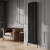 Reina Hedingham Black Vertical Traditional 2-Column Radiator