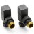 Reina Loge Angled Radiator Valves Pair - Anthracite
