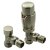 Reina Modal TRV Angled Radiator Valve and LockShield Brushed
