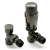 Reina Modal TRV Angled Radiator Valve and LockShield Oiled Bronze | Thumbnail Image
