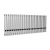 Reina Neva Designer Radiator 550mm H x 1180mm W Single Chrome