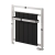 Reina Newbury Horizontal Aluminium Radiator 705mm H x 675mm W - Black