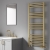 Reina Ottone Brushed Brass Designer Heated Ladder Towel Rail
