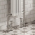 Reina Oxford Traditional Radiator Heated Towel Rail 960mm H x 536mm W White/Chrome | Thumbnail Image