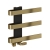 Reina Panaro Designer Heated Towel Rail 500mm H x 500mm W - Brushed Brass