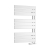 Reina Pettino Flat Panel Heated Towel Rail 823mm H x 550mm W - White