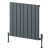 Reina Piatto Single Horizontal Aluminium Radiator 600mm H x 595mm W - Anthracite | Thumbnail Image