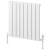Reina Piatto Single Horizontal Aluminium Radiator 600mm H x 595mm W - White | Thumbnail Image