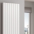 Reina Piatto Double Vertical Aluminium Radiator 1800mm H x 445mm W - White | Thumbnail Image