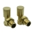 Reina Portland Angled Radiator Valves Pair 15mm - Brushed Brass