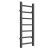Reina Serena Square Tube Heated Towel Rail 800mm H x 300mm W Anthracite