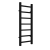 Reina Serena Square Tube Heated Towel Rail 800mm H x 300mm W Black | Thumbnail Image