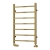 Reina Serena Square Tube Heated Towel Rail 800mm H x 500mm W Brushed Brass | Thumbnail Image