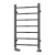 Reina Serena Square Tube Heated Towel Rail 800mm H x 500mm W Brushed Gun Metal | Thumbnail Image