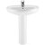 Roca Laura Basin with Full Pedestal 560mm Wide 1 Tap Hole