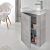 Royo Elegance Wall Hung Cloakroom Unit with Basin and Mirror 445mm Wide - Sandy Grey