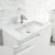 Royo Vitale Slimline 2-Drawer Wall Hung Vanity Unit with Basin 600mm Wide - Gloss White