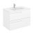 Royo Vitale Slimline 2-Drawer Wall Hung Vanity Unit with Ceramic Basin 800mm Wide - Gloss White