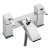 Sagittarius Arke Bath Shower Mixer Tap with Shower Kit Pillar Mounted - Chrome | Thumbnail Image