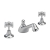 Sagittarius Churchmans 3-Hole Basin Mixer Tap with Pop Up Waste Deck Mounted - Chrome | Thumbnail Image