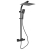 Sagittarius Curve Thermostatic Bar Mixer Shower with Shower Kit + Fixed Head - Black