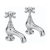 Sagittarius Edwardian Basin Taps Pair - Chrome