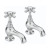 Sagittarius Edwardian Crosshead Bath Taps Pair - Chrome