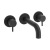 Sagittarius Ergo 3-Hole Basin Mixer Tap Wall Mounted - Black