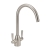 Sagittarius Forme Monobloc Dual Handle Kitchen Sink Mixer Tap - Brushed Nickel