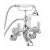 Sagittarius Kensington Lever Bath Shower Mixer Tap with Shower Kit Wall Mounted - Chrome/White