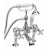 Sagittarius Kensington Bath Shower Mixer Tap with Shower Kit Pillar Mounted - Chrome/White | Thumbnail Image