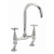 Sagittarius Kensington Bridge Crosshead Kitchen Sink Mixer Tap - Chrome/White