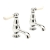 Sagittarius Kensington Lever Basin Taps Pair - Chrome/White