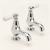 Sagittarius Kensington Lever Bath Taps Pair - Chrome/White