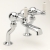 Sagittarius Kensington Lever Bath Filler Tap Pillar Mounted - Chrome/White