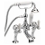 Sagittarius Kensington Lever Bath Shower Mixer Tap with Shower Kit Pillar Mounted - Chrome/White | Thumbnail Image