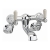 Sagittarius Kensington Lever Bath Filler Tap Wall Mounted - Chrome/White