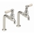 Sagittarius Kensington Lever Bib Taps Pair with Stands - Chrome/White
