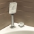 Sagittarius Kubic 2-Way Diverter and Shower Handset Bath Mounted - Chrome