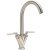 Sagittarius Contract Mono Kitchen Sink Mixer Tap Swivel Spout Dual Lever - Brushed Nickel