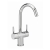 Sagittarius Piazza Twin Lever Basin Mixer Tap with Sprung Waste - Chrome