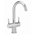 Sagittarius Piazza Twin Lever Basin Mixer Tap with Sprung Waste - Chrome