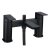 Sagittarius Ravenna Bath Shower Mixer Tap with Shower Kit Pillar Mounted - Matt Black