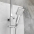 Sagittarius Stark Cube Bar Shower Mixer with Shower Kit + Fixed Head - Chrome