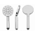 Sagittarius Viareggio 3 Mode Push Button Round Shower Handset - Chrome